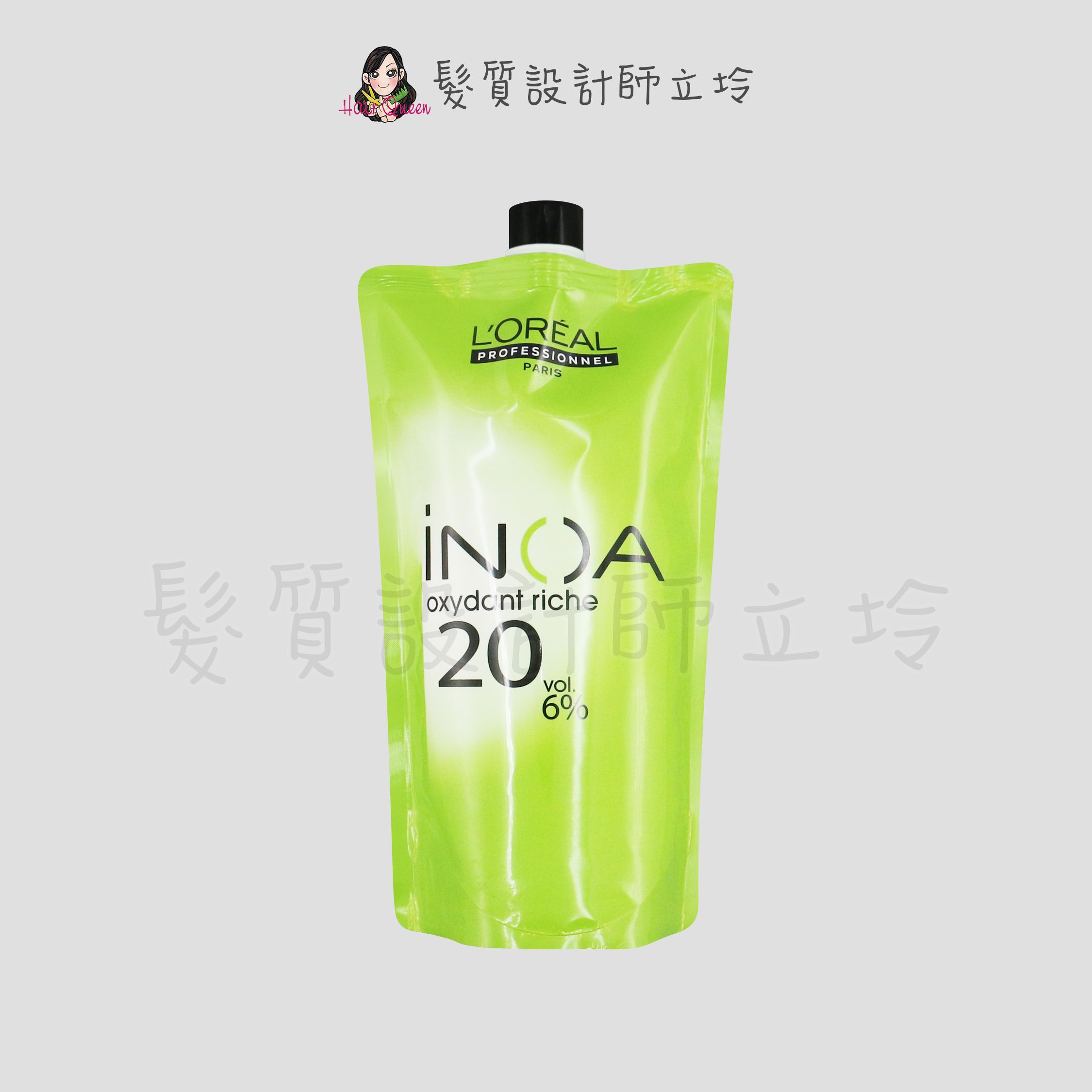『無氨染膏』台灣萊雅公司貨 LOREAL INOA 伊諾雅雙氧乳20V(6%)1000ml(補充包) IR02