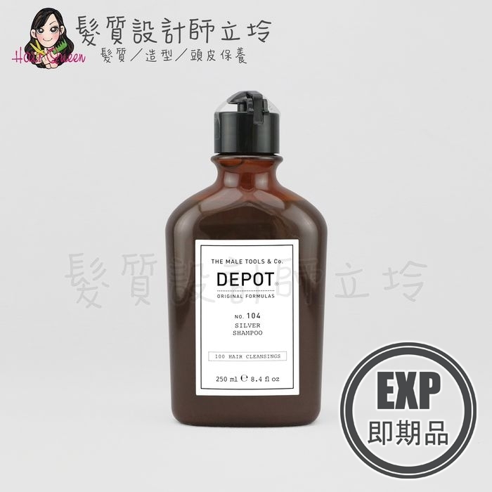 (EXP 2026.07)『洗髮精』得軼公司貨 DEPOT 100清潔系列 104 灰白洗髮精250ml HH04 HS08