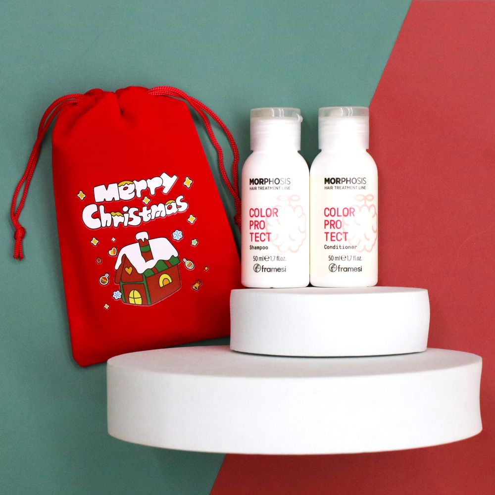 【聖誕交換禮物】『護色亮澤組』Framesi雲緹佛媚絲 永續媚力護色洗護組(洗髮乳50ml+髮膜50ml) IH04