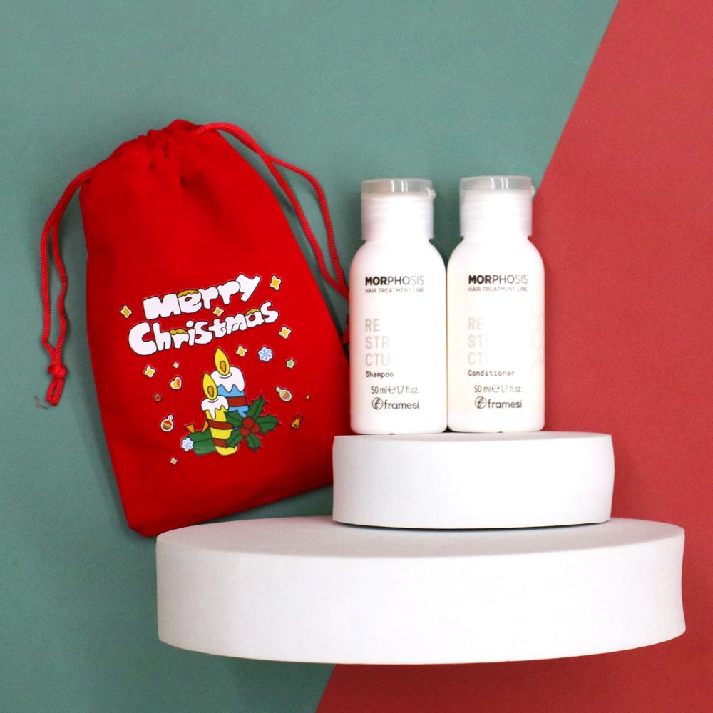【聖誕交換禮物】『分叉修復組』Framesi雲緹佛媚絲 永續媚力重建旅行組(洗50ml+膜50ml) IH07 IH14