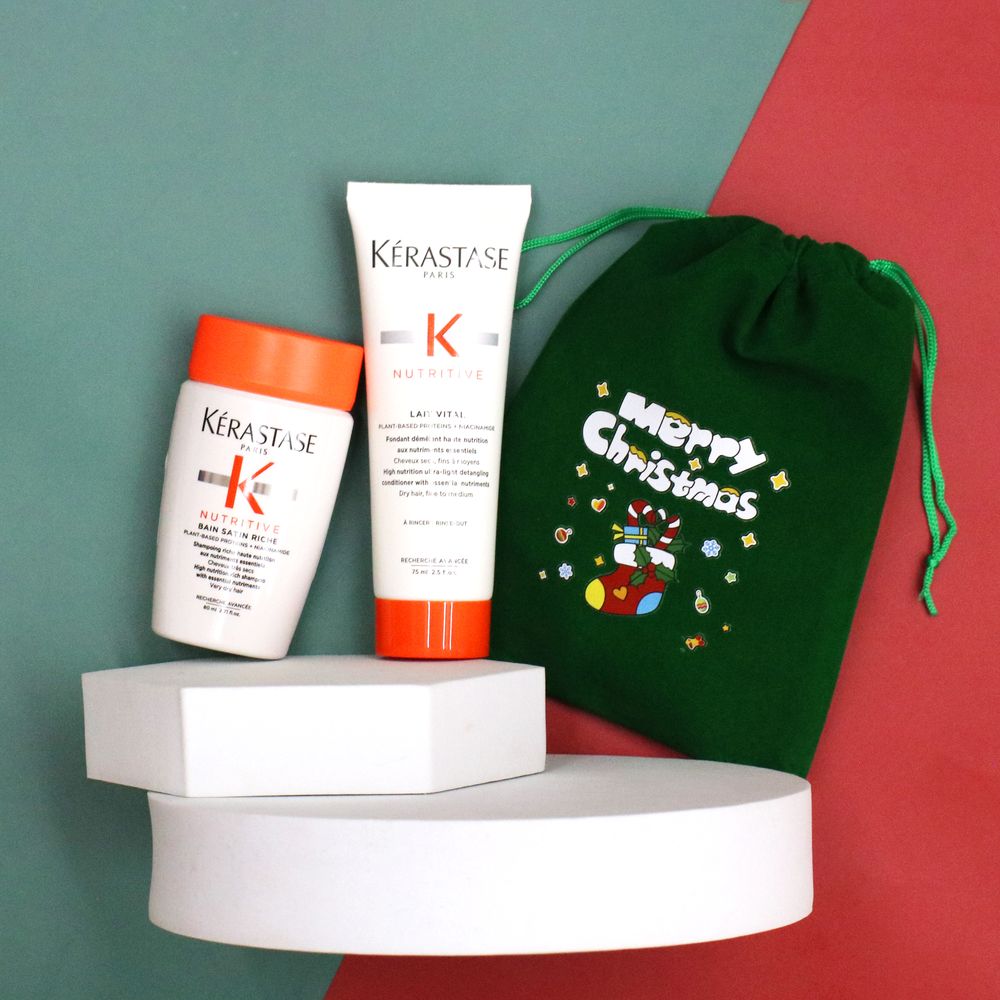 【聖誕交換禮物】『稻草急救組』KERASTASE 卡詩 皇家滋養髮浴(潤澤型)80ml+皇家滋養髮乳75ml HH06
