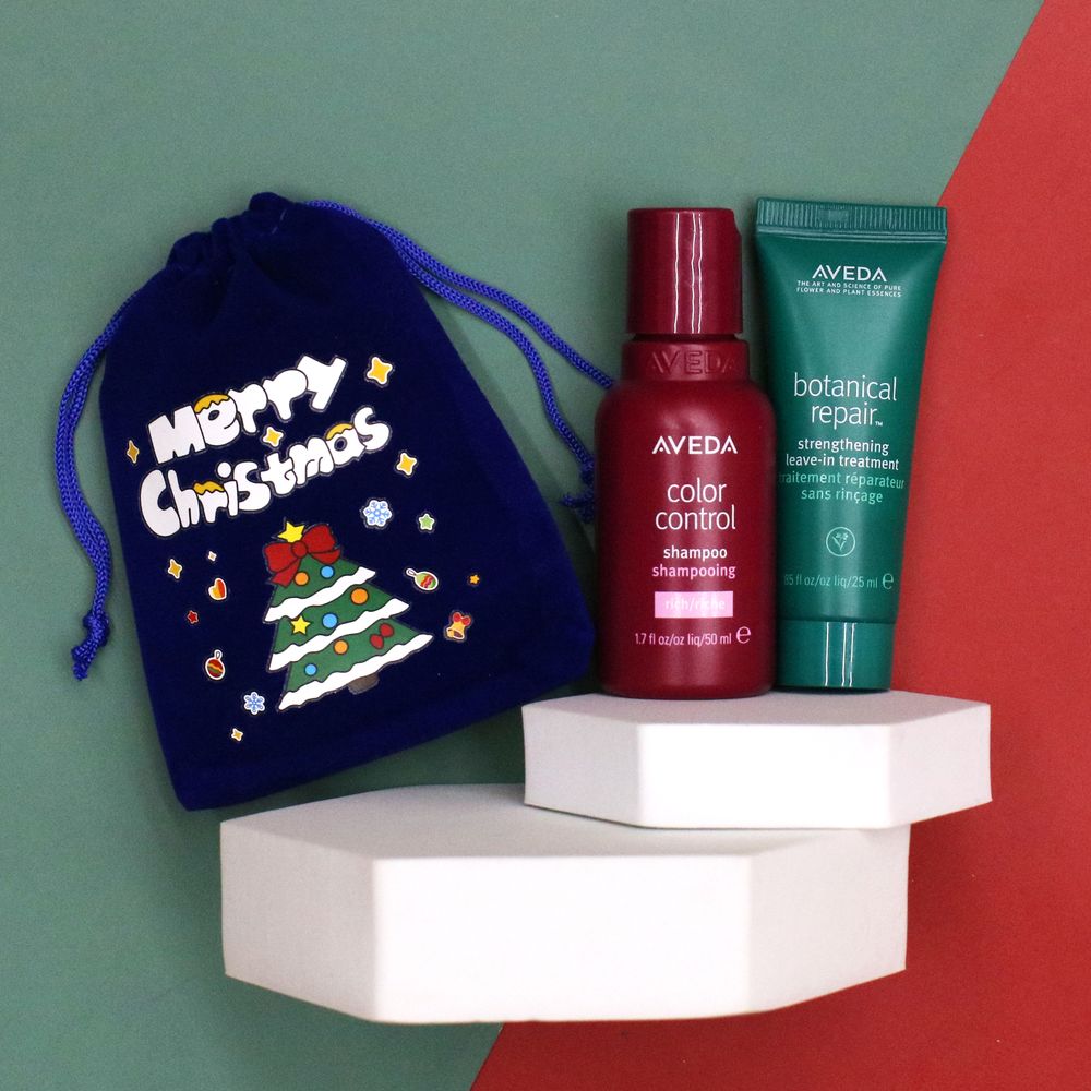【聖誕交換禮物】『護色強韌組』AVEDA 肯夢 護色穎采洗髮精50ml+花植結構重鍵精華25ml HH04 HH05